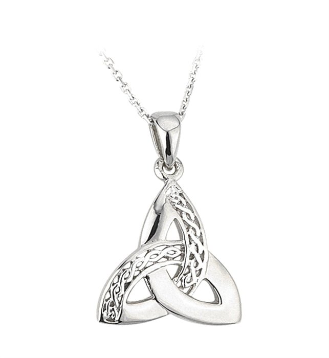 Sterling Silver Celtic Trinity Knot Pendant with Chain S44867 - Claddagh Ring
