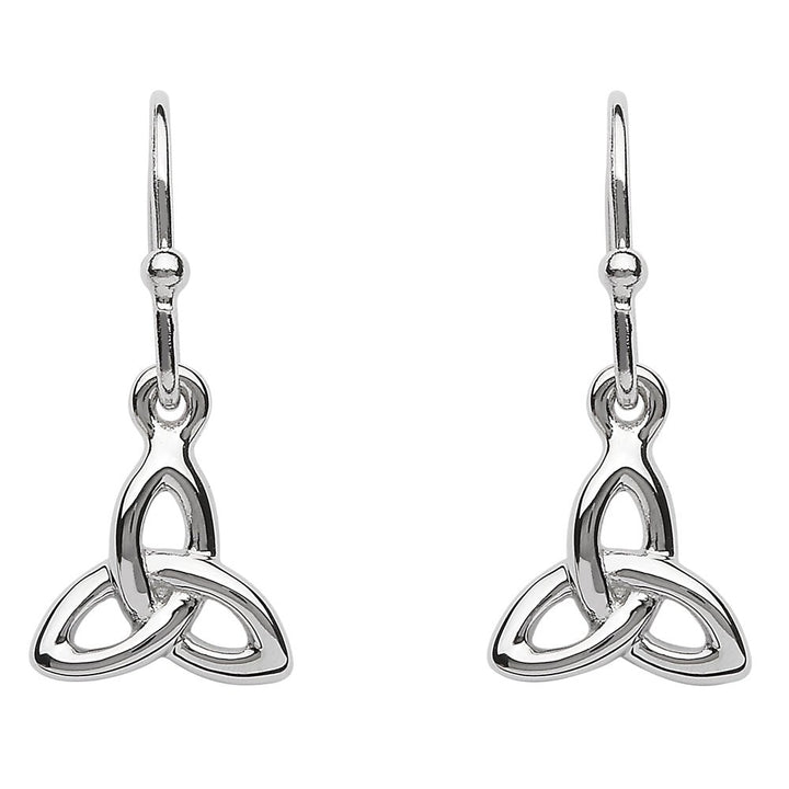Sterling Silver Celtic Trinity Knot Drop Earrings SE2202 - Claddagh Ring