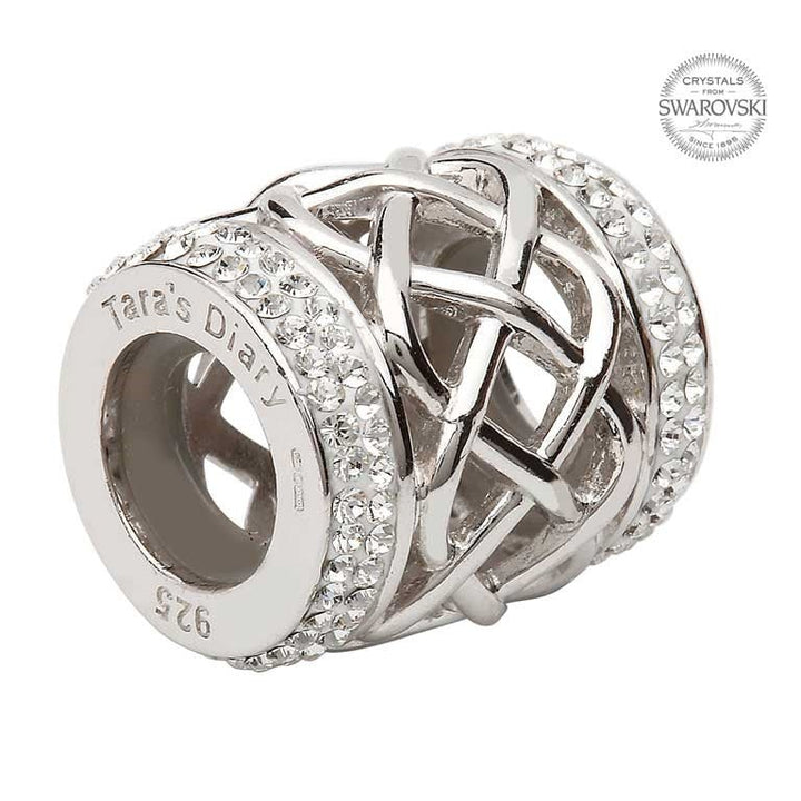 Tara's Diary Origin Celtic Intricate Knot Bead Encrusted With Swarovski Crystal - TD629 - Claddagh Ring