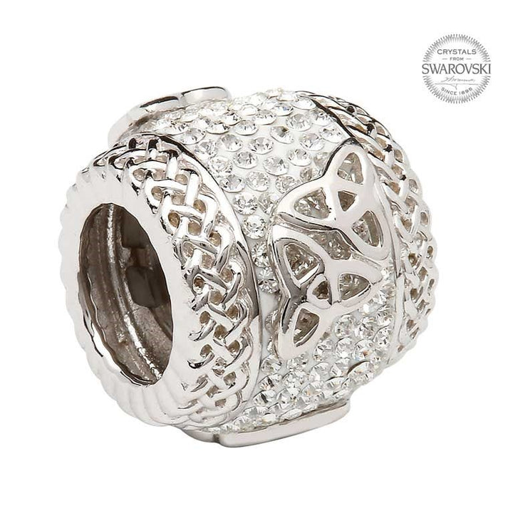 Tara's Diary Origin Celtic Trinity Knot Bead Encrusted With Swarovski Crystal - TD630 - Claddagh Ring
