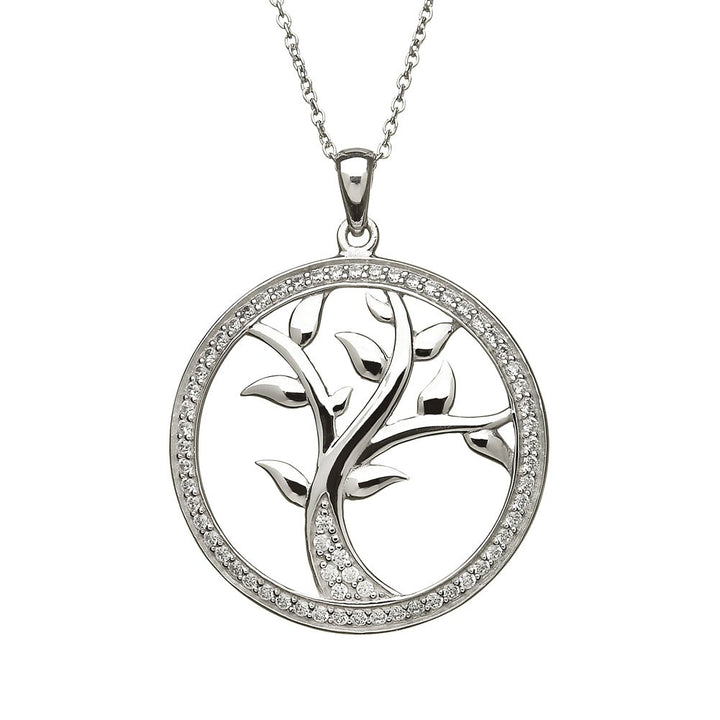 Sterling Silver Tree of Life Pendant with Chain - ANU1107 - Claddagh Ring