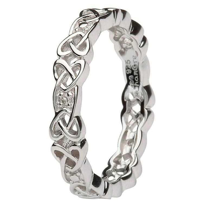 Sterling Silver Ladies Celtic Knot Rings SL-SD12 - Claddagh Ring