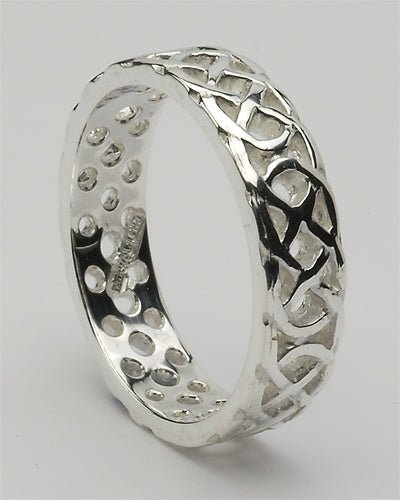 Retired Mens Silver Celtic Wedding Rings MS-WED174 - Claddagh Ring