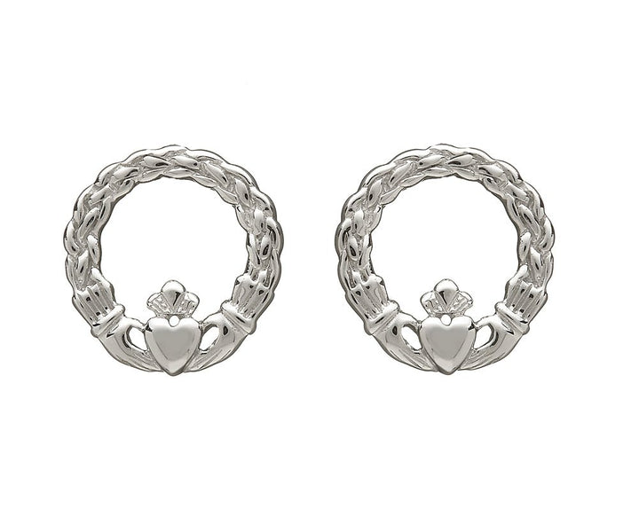 Sterling Silver Claddagh Earrings - ANU2065 - Claddagh Ring
