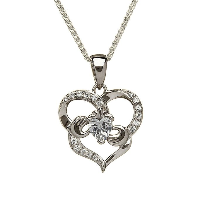 Sterling Silver Claddagh Pendant LS-BP5 - Claddagh Ring