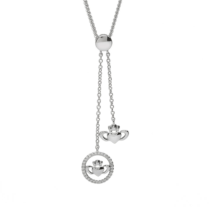 Sterling Silver Claddagh Dangle Pendant BP56 - Claddagh Ring