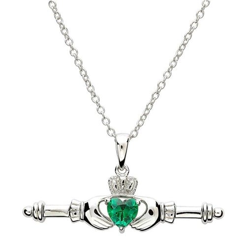 Retired Silver Claddagh Amethyst Pendant SP-1074GR - Claddagh Ring