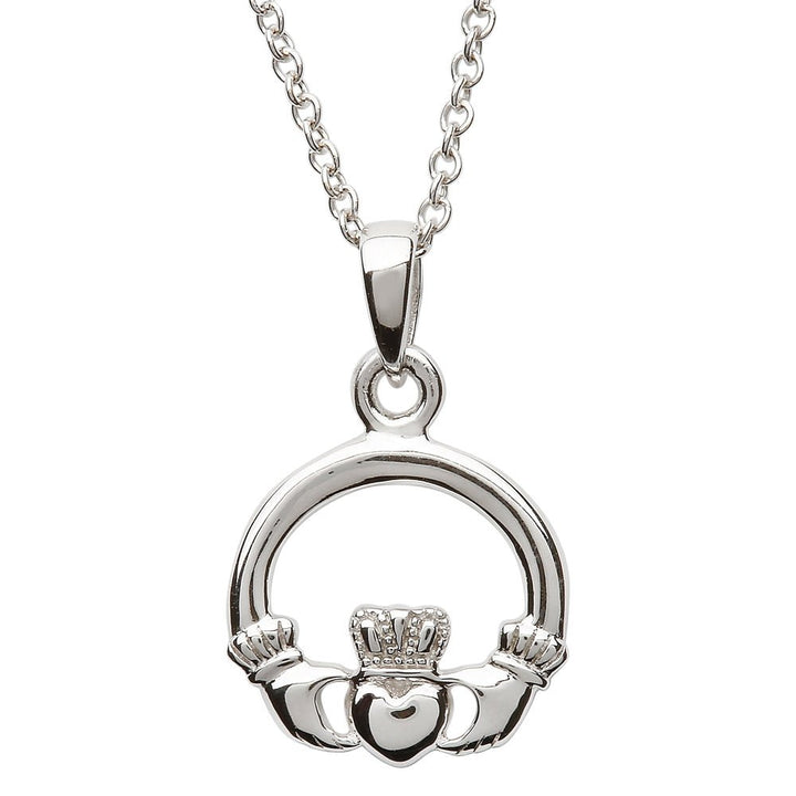 Sterling Silver Medium Claddagh Pendant SP2116 - Claddagh Ring
