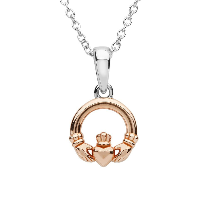 Sterling Silver Rose Gold Plated Claddagh SP2258 - Claddagh Ring