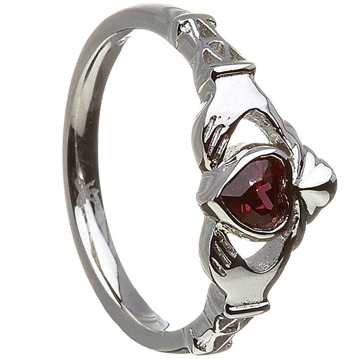 JUNE Birthstone Silver Claddagh Ring LS-BSRV2-6 - Claddagh Ring