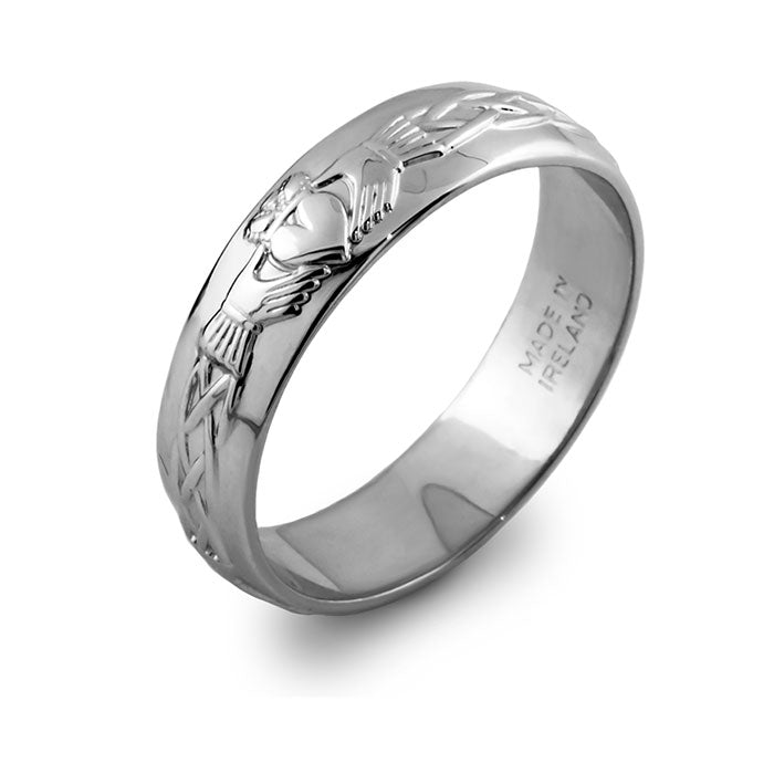Retired Ladies Sterling Silver Claddagh Wedding Ring LS-RS42 - Claddagh Ring