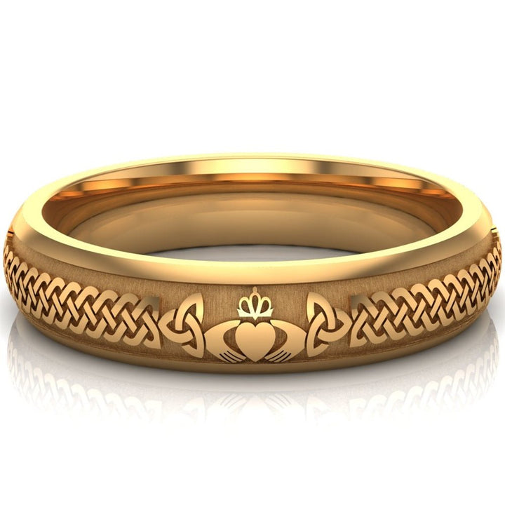 Claddagh Wedding Ring UCL1-14Y5M - 10K/14K/18K Yellow Gold - Claddagh Ring