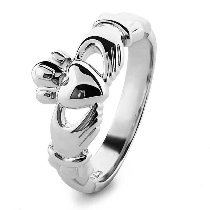 Unisex Sterling Silver UMS-6339 Claddagh Ring - Claddagh Ring