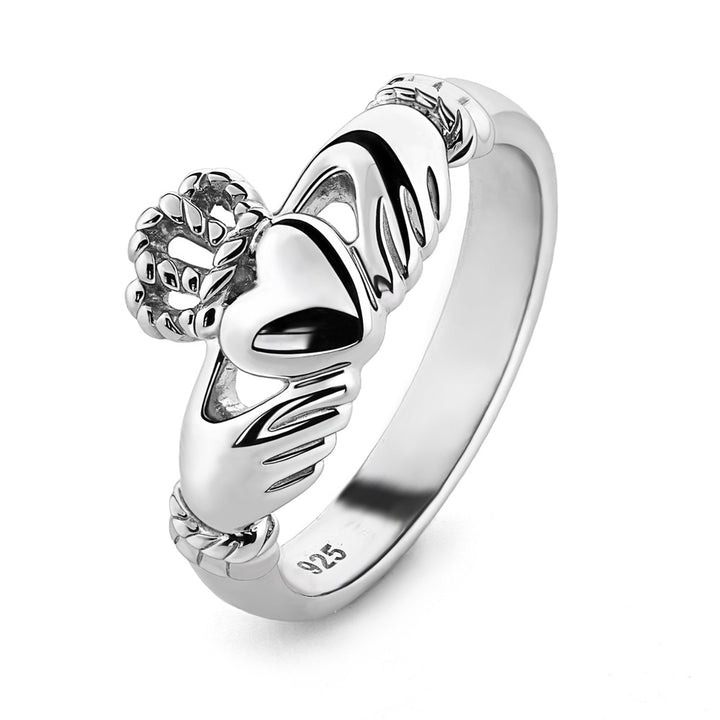 Unisex Sterling Silver UUS-6335 Claddagh Ring - Claddagh Ring