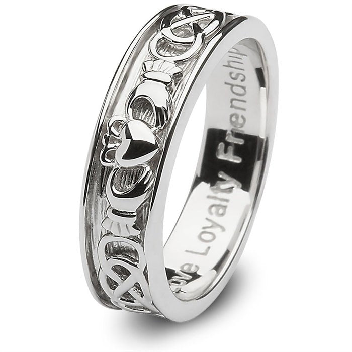 Mens Sterling Silver Claddagh Wedding Ring SM-SD9 - Claddagh Ring