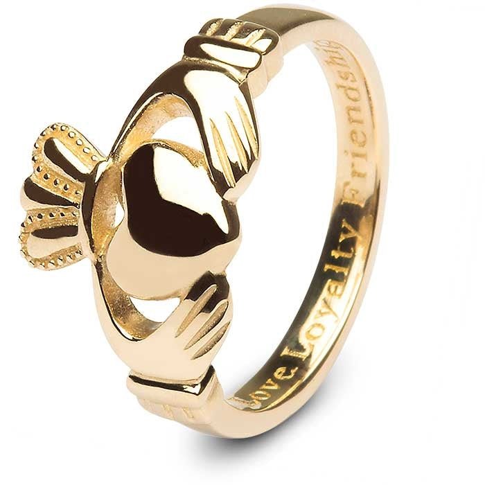 Ladies 10K Gold Claddagh Ring 10L92 MADE IN IRELAND - Claddagh Ring