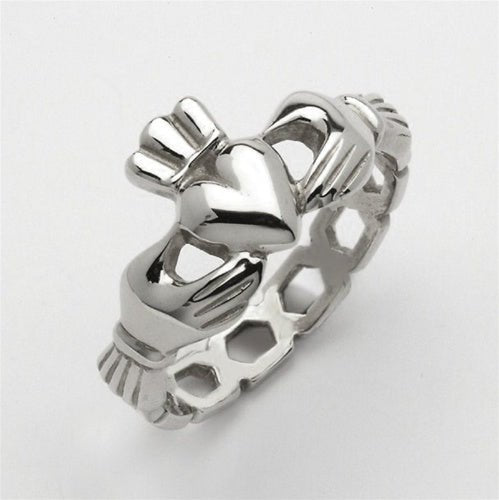 Retired MENS Silver Claddagh Ring MSF-R218 - Claddagh Ring