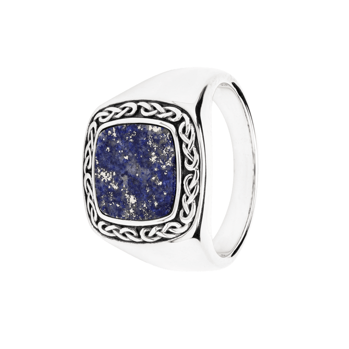 Sterling Silver Gent's Lapis Band Water Collection SD25 - Claddagh Ring