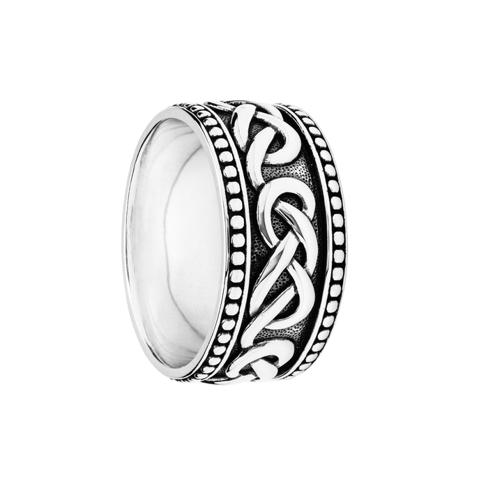 Sterling Silver Gent's Celtic Band Earth Collection SD23 - Claddagh Ring