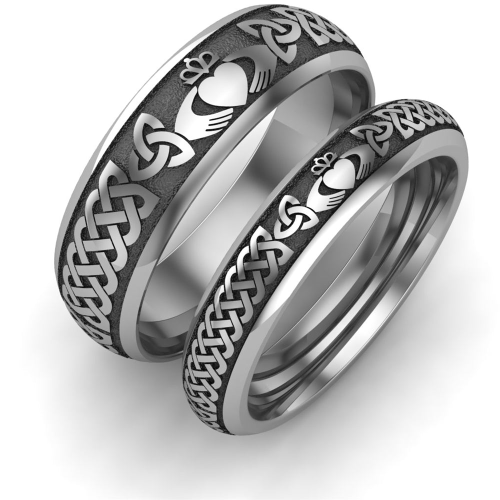 Claddagh wedding on sale band set