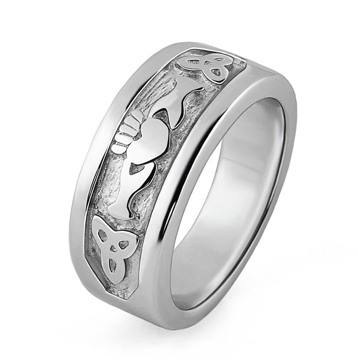 Unisex Silver Claddagh Ring US-CLAD38 - Claddagh Ring