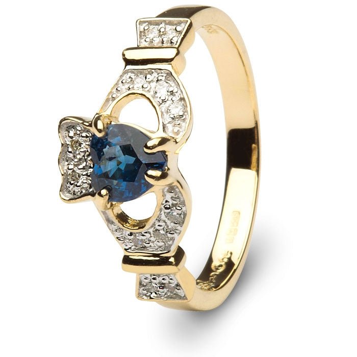 Ladies Claddagh Engagement Ring SL-14L68SD - Claddagh Ring