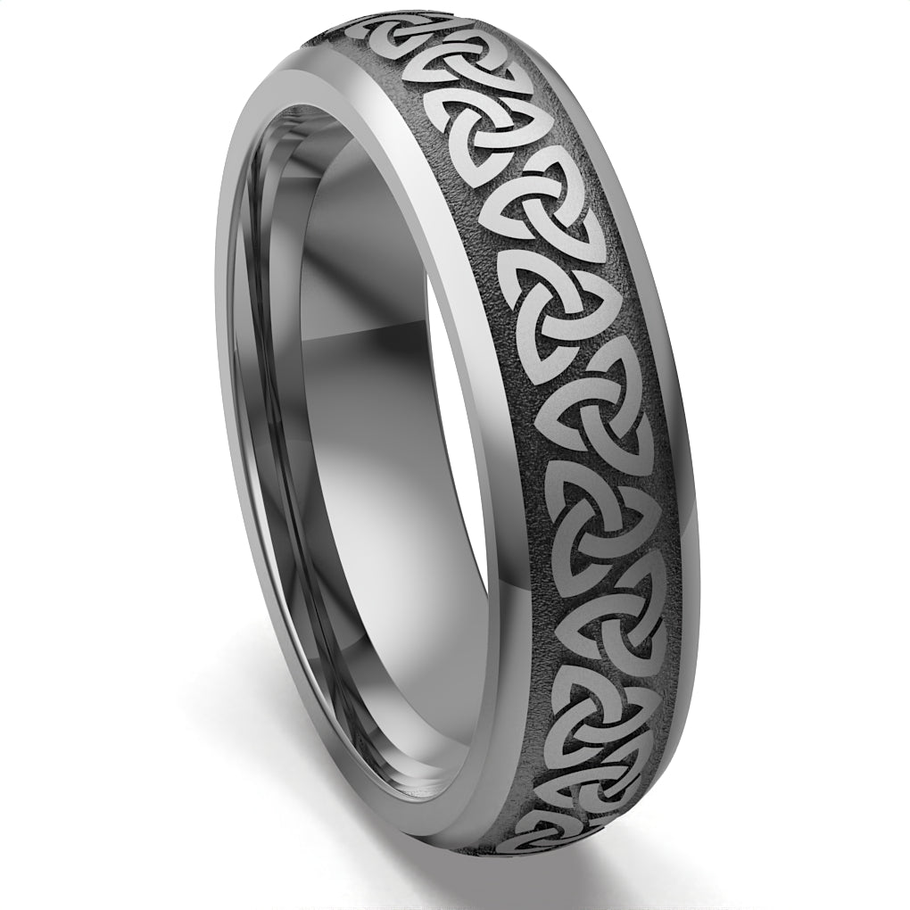 Titanium Celtic Trinity Knot wedding band