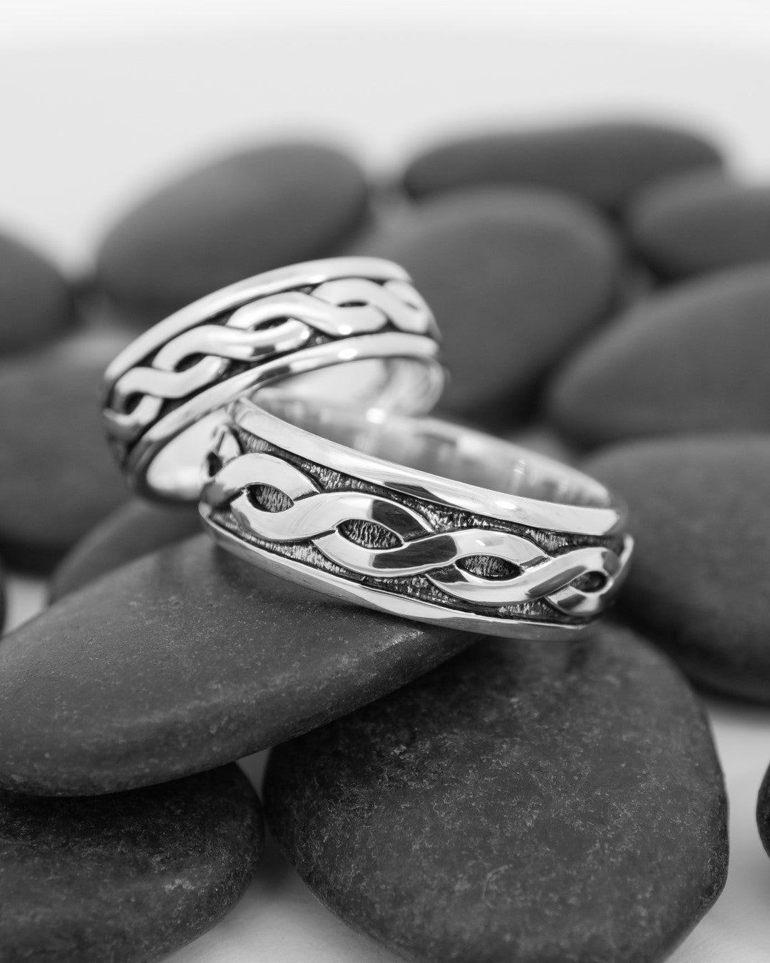 Men's Sterling Silver Celtic Wedding Ring S2649–