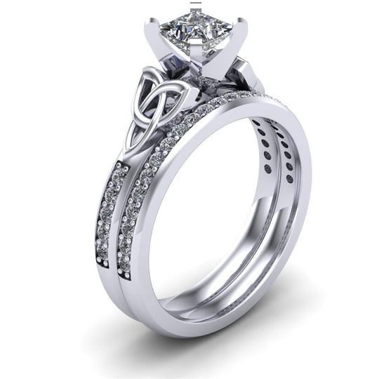 Celtic Bridal Wedding Ring Set