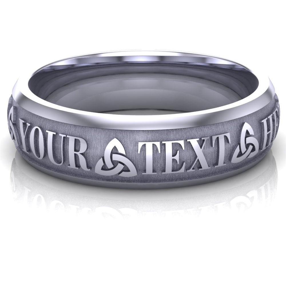 Custom Celtic Rings Custom Celtic Wedding Ring - Platinum, Comfort Fit, 6 mm wide. Best ...