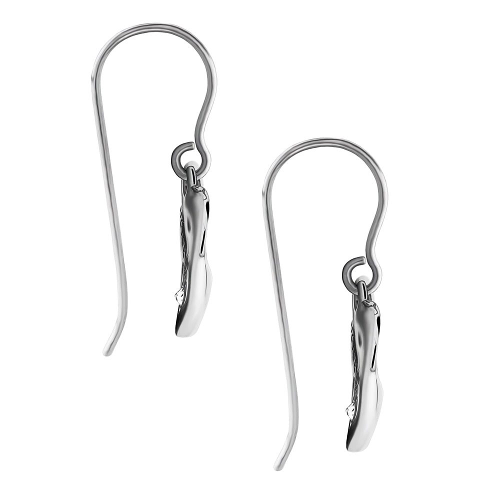 Silver Claddagh Earrings UES-16436SB– CladdaghRING.com