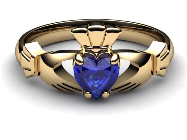 September Birthstone Claddagh Ring