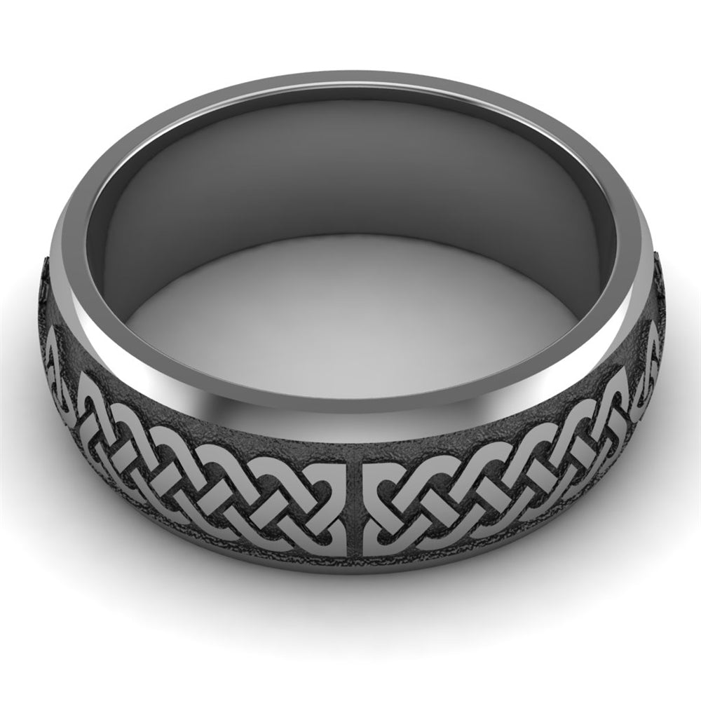 Claddagh Wedding Ring Titanium, Comfort Fit, 8 mm wide. Best