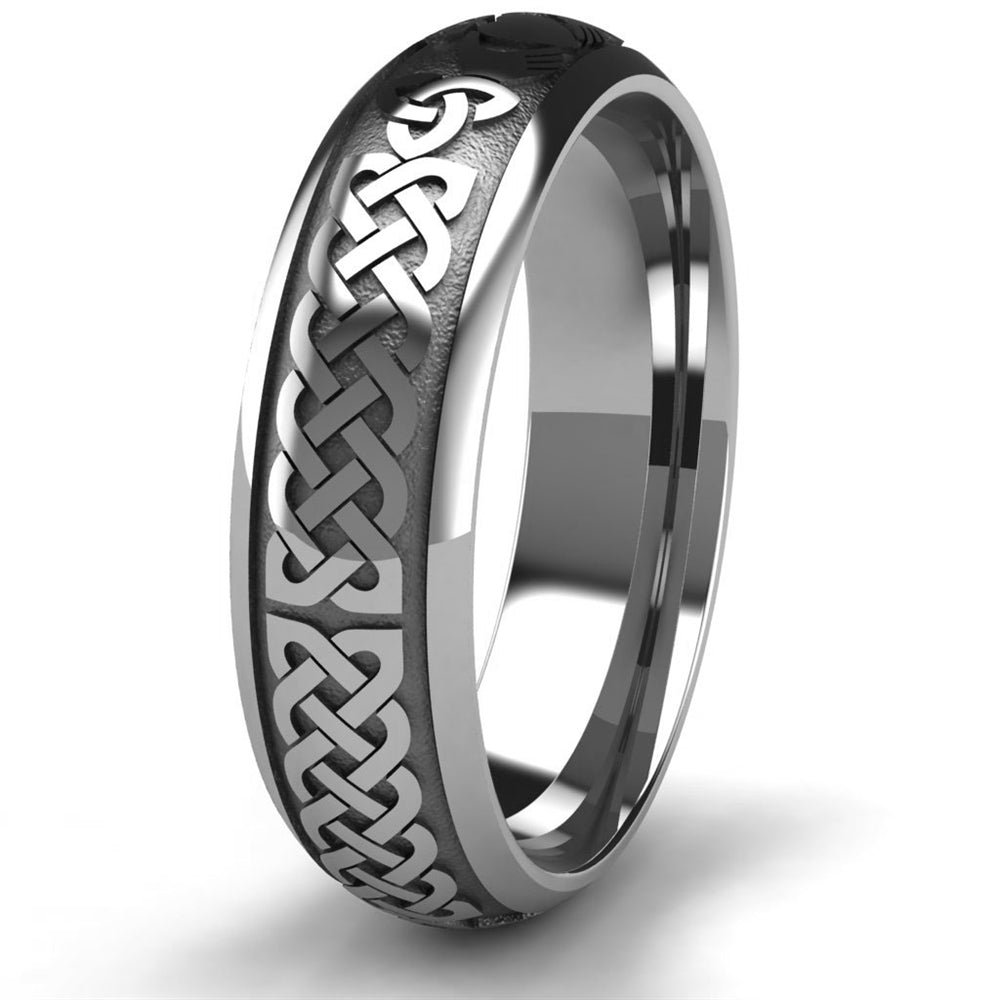 Claddagh Wedding Ring Tungsten, Comfort Fit, mm Best