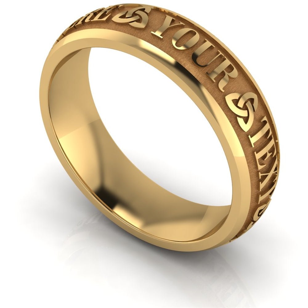 Custom Celtic Rings Custom Celtic Wedding Ring 14K Yellow Gold, Comfort Fit, 5mm wide. Best ...