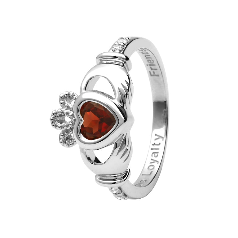 Anello Claddagh Con Pietra Portafortuna di Dicembre | Rings from Ireland Anello Claddagh Con Pietra Portafortuna di Dicembre | Rings from Ireland
