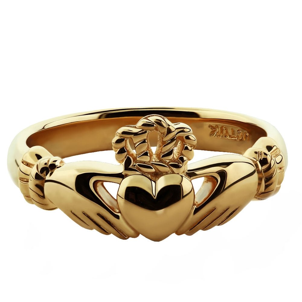 Gold Claddagh Ring ULG-6334Y in 14K Yellow - Main Image