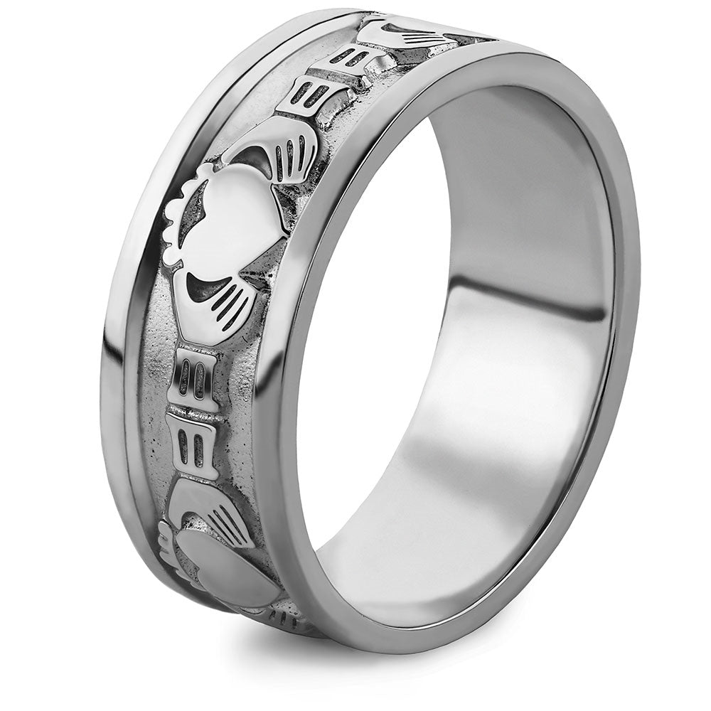 Retired MENS Silver Claddagh Ring MSWED2