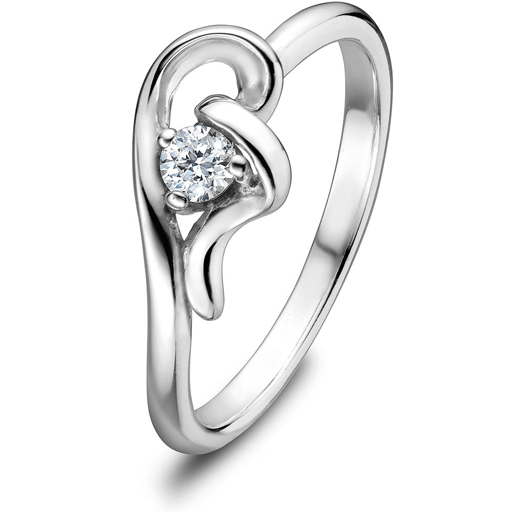 Sterling Silver Love Knot PROMISE RINGS ULS-14323–