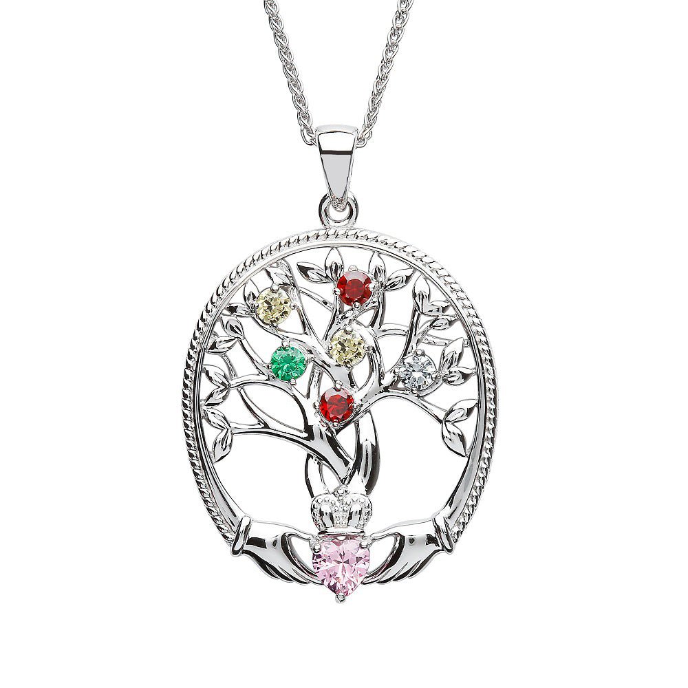 Sterling Silver Mother's Family Tree of Life Pendant Mother and